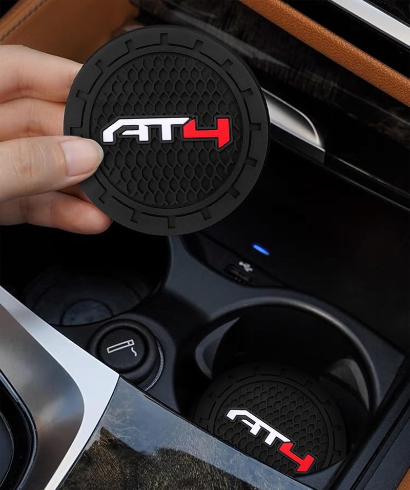 BFIVEANTE Car Cup Holder Coaster for GMC AT4,Silicone Cupholder Coaster,Car Interior Accessories,2.76 Inch 2 Pieces - Image 4